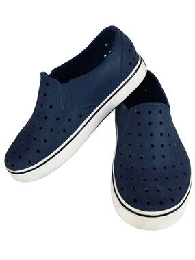 NEW Native Shoes Kids Miles Slip-On Regatta Blue/Shell White C7